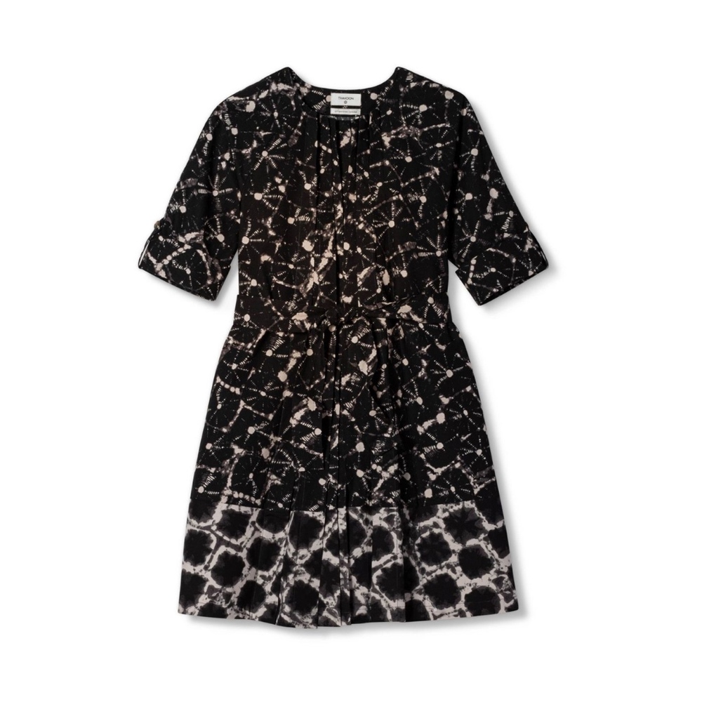 Black/White Shibori Print Shirt Dress - Thakoon